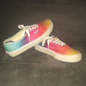 Multicolored Platform Vans